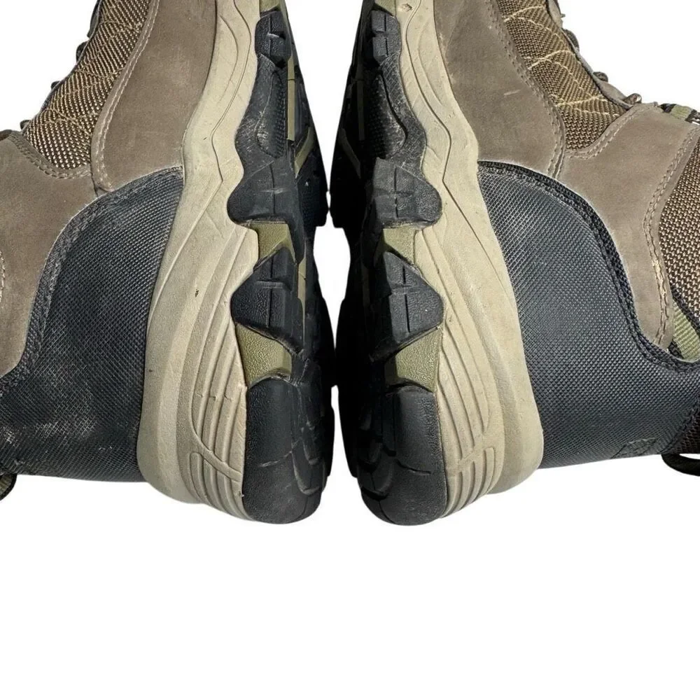 Skechers brown lace up waterproof ankle hiking boots size 9.5 wide width